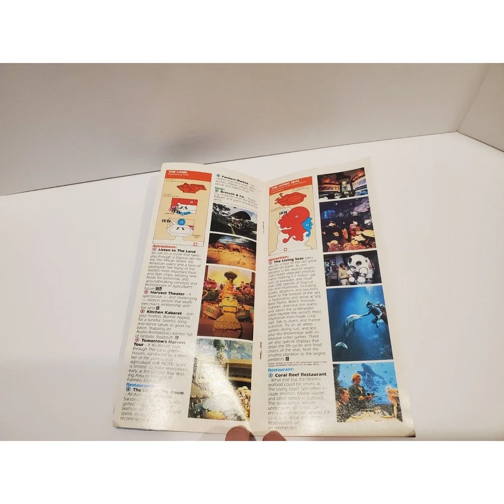 1987 Disney World Epcot Center Guide Book Signed By Mickey Mouse